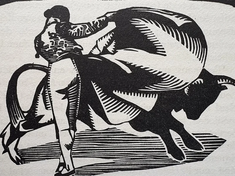 1885-Hermann Bull - Matador con un toro